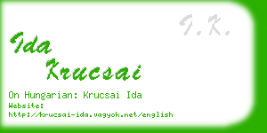 ida krucsai business card